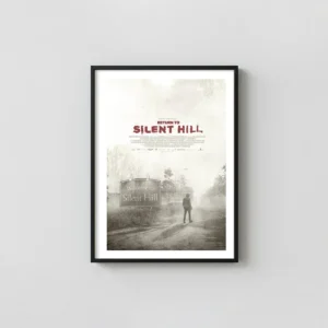 Return to Silent Hill | Movie Poster | Welcome Sign Fog Wall Horror Movies Posters xe2x80x93 Portrait Frame Wall Art Mockup | MerchFuse