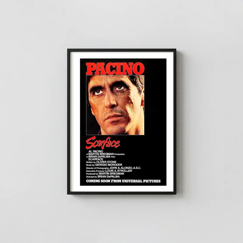 Scarface | Movie Poster | Vintage Al Pacino Teaser Wall Art Print