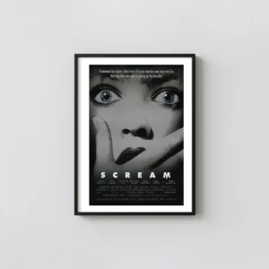 Scream (1996) | Movie Poster | Iconic Horror Art Print Wall Decor Horror Movies Posters xe2x80x93 Portrait Frame Wall Art Mockup | MerchFuse