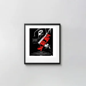 Scream (2022) | Horror Movie Poster | Ghostface Knife Retro Horror Movies Posters xe2x80x93 Square Frame Wall Art Mockup | MerchFuse