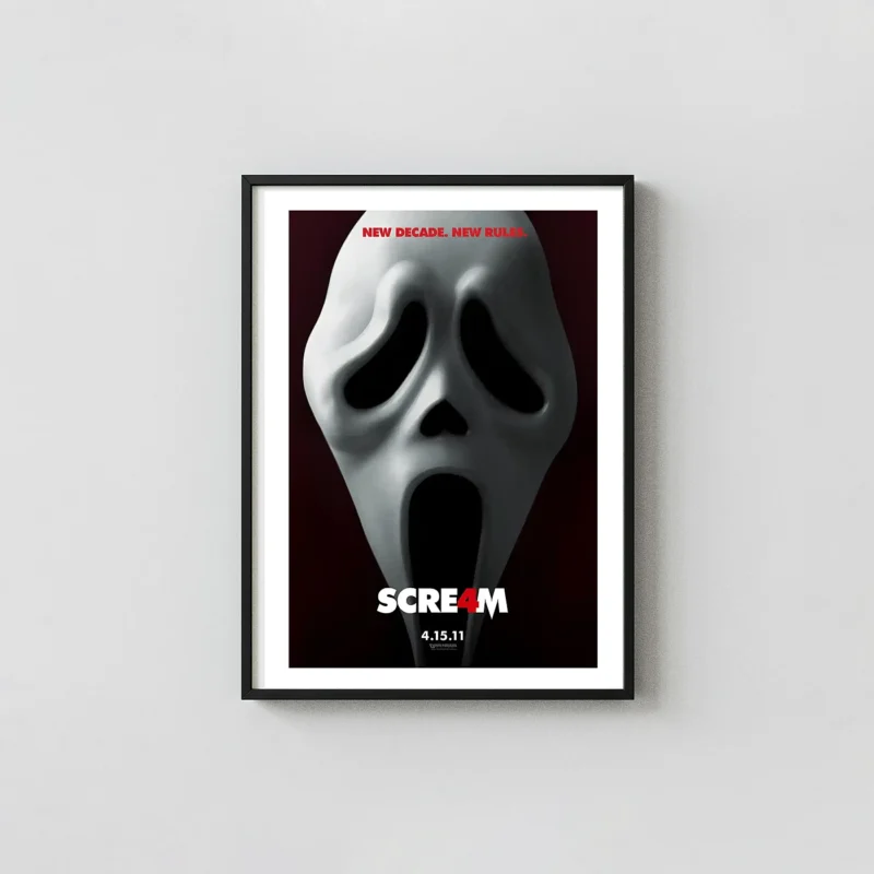 Scream 4 | Movie Poster | Iconic Ghostface Mask Horror Art Print