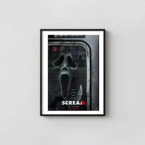 Scream VI | Movie Poster | Ghostface Subway Car Door Art Horror Movies Posters xe2x80x93 Portrait Frame Wall Art Mockup | MerchFuse