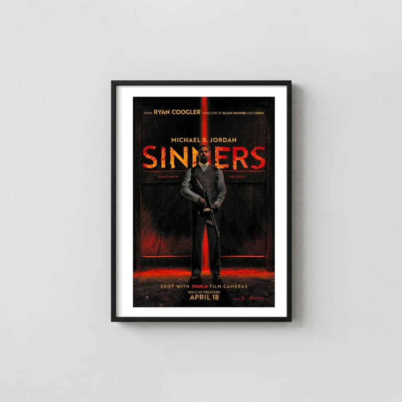 Sinners (2025) | Movie Poster | Michael B. Jordan Dark Wall Art
