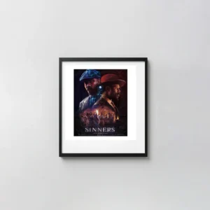 Sinners | Movie Poster | Dramatic Painterly Wall Action & Adventure Movie Posters xe2x80x93 Square Frame Wall Art Mockup | MerchFuse