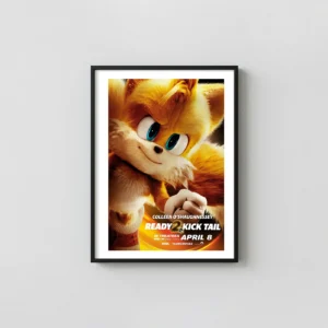 Miles "Tails" Prower | Movie Poster | Ready 2 Kick Tail Movie Posters xe2x80x93 Portrait Frame Wall Art Mockup | MerchFuse