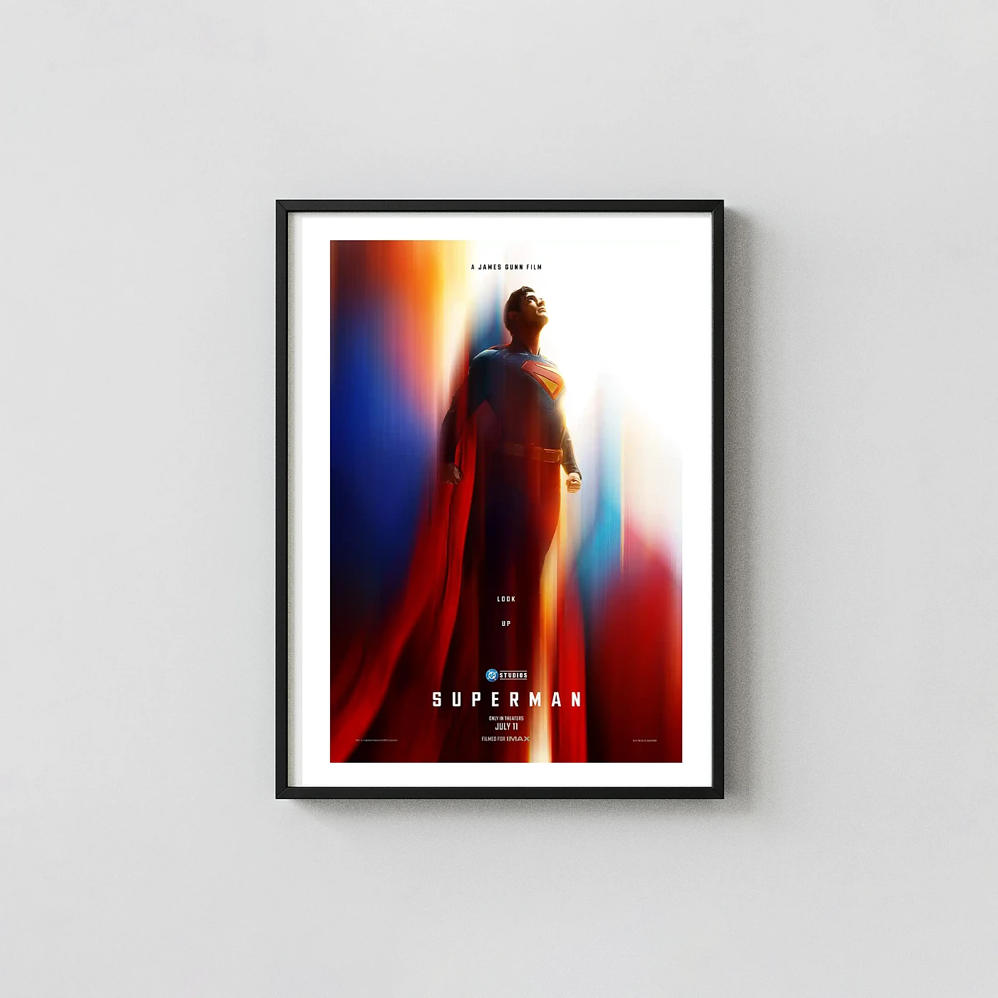Superman (2025) Movie Poster Dynamic Look Up New Suit Reveal Art - movie poster wall art print