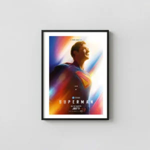 Superman (2025) Movie Poster | Vibrant Speed Streak Wall Movie Posters xe2x80x93 Portrait Frame Wall Art Mockup | MerchFuse