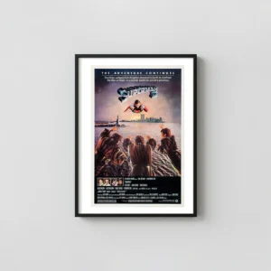Superman II | Classic Movie Poster | Iconic Battle Movie Posters xe2x80x93 Portrait Frame Wall Art Mockup | MerchFuse