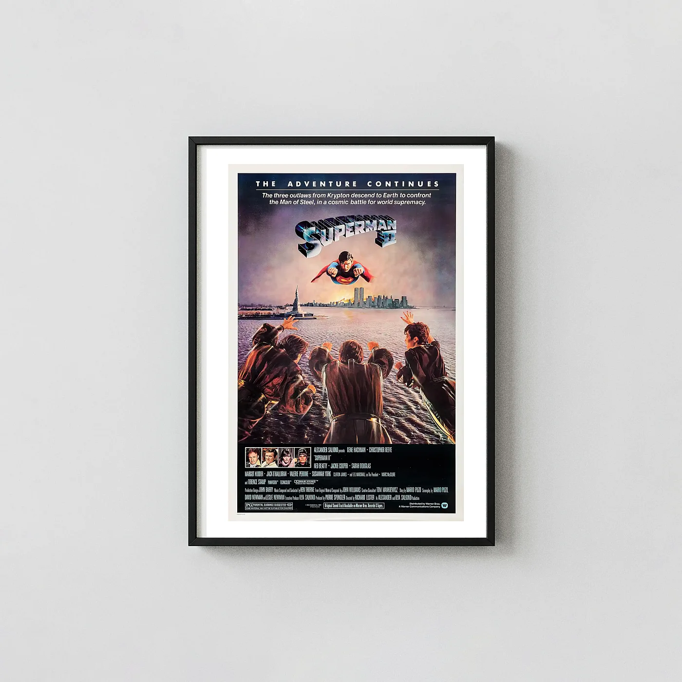 Superman II Classic Movie Poster Iconic Battle - movie poster wall art print