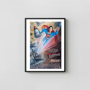 Superman IV: The Quest for Peace | Movie Poster | Classic Missile Scene Art Movie Posters xe2x80x93 Portrait Frame Wall Art Mockup | MerchFuse