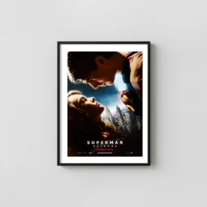 Superman Returns | Movie Poster | Superman & Lois Lane Romantic Movie Posters xe2x80x93 Portrait Frame Wall Art Mockup | MerchFuse