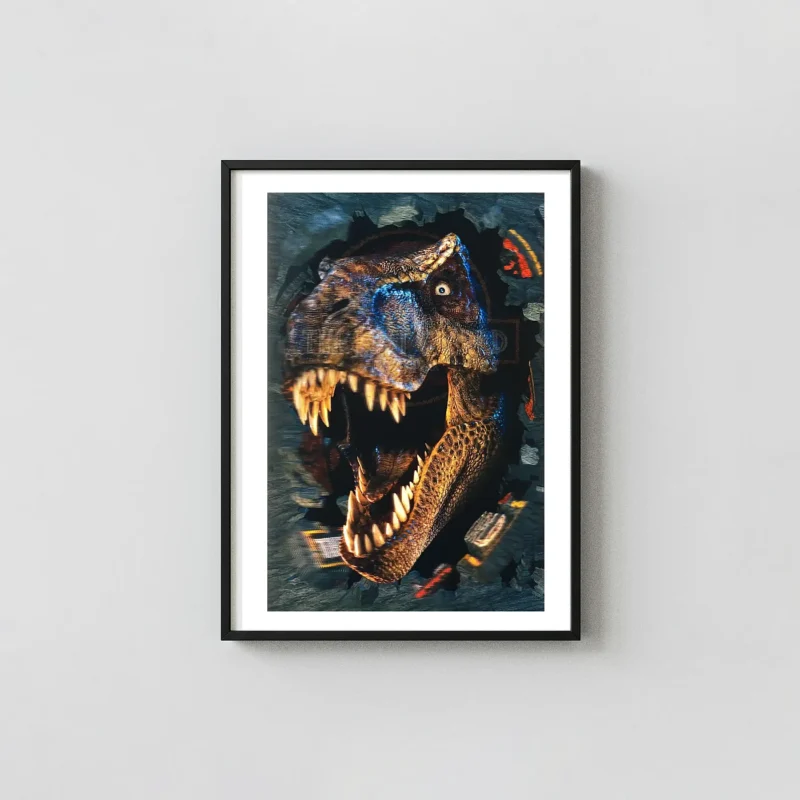 The Lost World Jurassic Park | Movie Poster | T-Rex Roar Wall Art Print