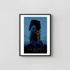 The Odyssey | Nolan Film Concept Poster | Golden Spinal Armor Movie Posters xe2x80x93 Portrait Frame Wall Art Mockup | MerchFuse