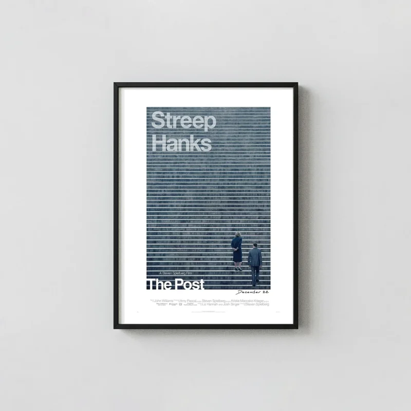 The Post | Movie Poster | Minimalist Streep & Hanks Stairs Art