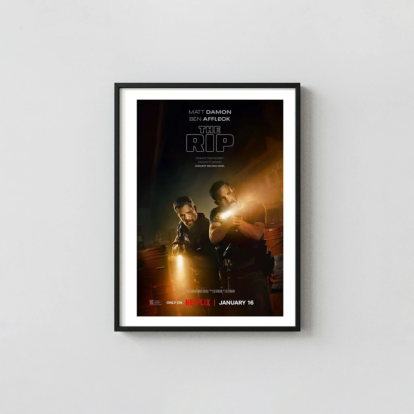 The Rip (2026) Movie Poster Matt Damon & Ben Affleck Action - movie poster wall art print