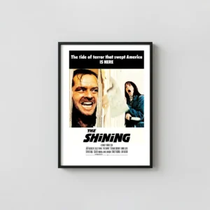 The Shining | Classic Movie Poster | Jack Nicholson Axe Scene Horror Movies Posters xe2x80x93 Portrait Frame Wall Art Mockup | MerchFuse