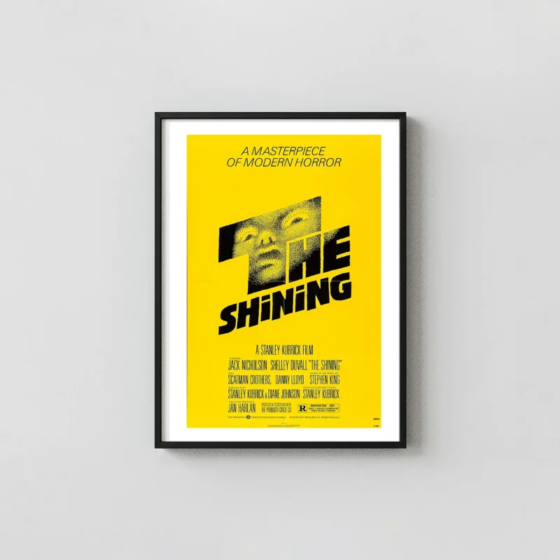 The Shining | Movie Poster | Iconic Yellow Jack Nicholson Face Art