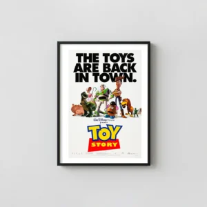 Toy Story | Movie Poster | Main Cast & Iconic Tagline Animation and Anime Posters xe2x80x93 Portrait Frame Wall Art Mockup | MerchFuse
