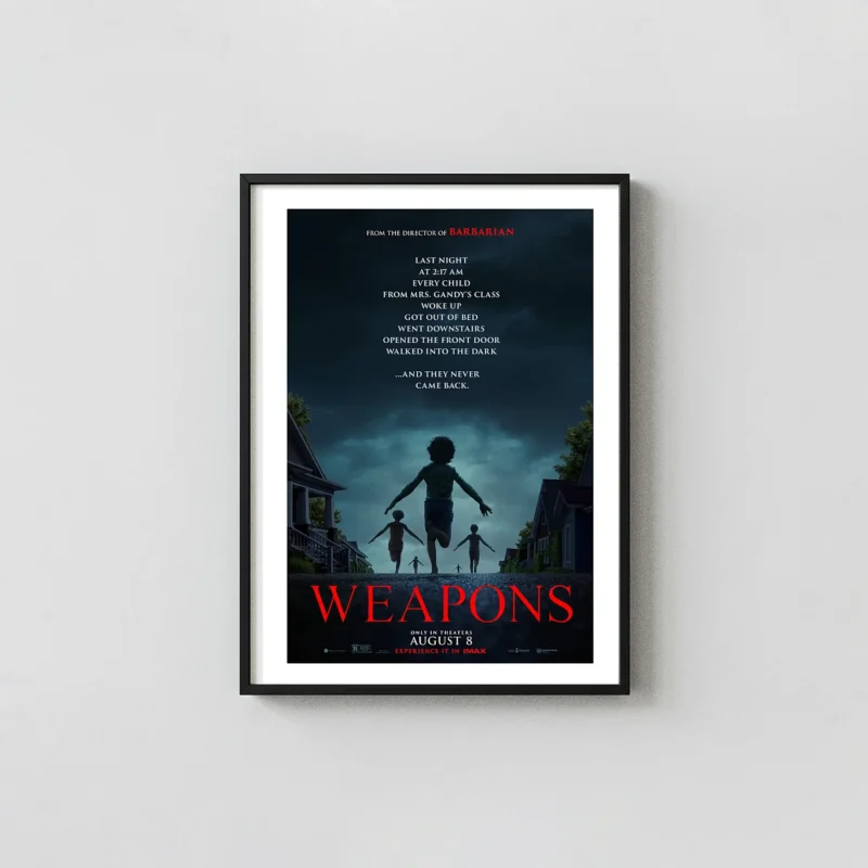 Weapons Movie Poster | Horror Thriller Film Art | Children Walking Into the Dark