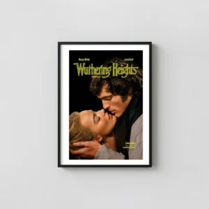 Wuthering Heights | Movie Poster | Margot Robbie & Jacob Elordi Romantic Art Movie Posters xe2x80x93 Portrait Frame Wall Art Mockup | MerchFuse