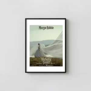 Wuthering Heights Poster | Margot Robbie Ethereal Gown Movie Posters xe2x80x93 Portrait Frame Wall Art Mockup | MerchFuse