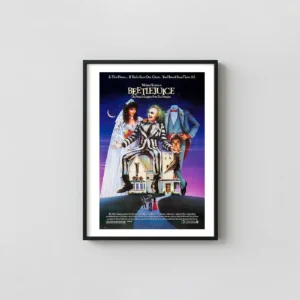 Beetlejuice | Movie Poster | Original 1988 Theatrical Cult Classic Movies Posters xe2x80x93 Portrait Frame Wall Art Mockup | MerchFuse
