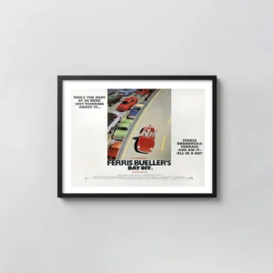 Ferris Bueller's Day Off | Movie Poster | Iconic Ferrari Highway Scene Art Movie Posters xe2x80x93 Landscape Frame Wall Art Mockup | MerchFuse
