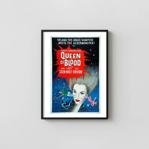 Queen of Blood | Vintage Sci-Fi Movie Poster | Space Vampire Wall Art