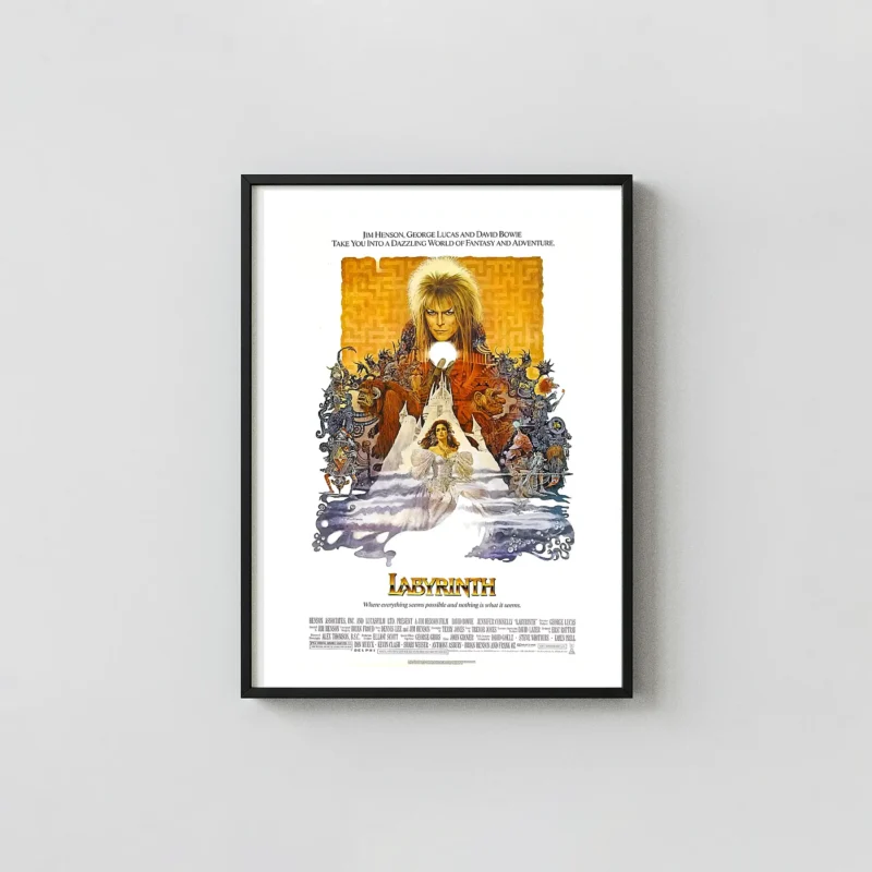Labyrinth (1986) | Movie Poster | Jareth the Goblin King & Sarah Art Print