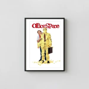 Office Space | Movie Poster | Iconic Post-It Note Stress Visual Cult Classic Movies Posters xe2x80x93 Portrait Frame Wall Art Mockup | MerchFuse