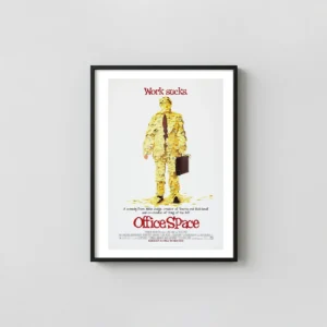 Office Space | Movie Poster | Iconic Sticky Note Wall Cult Classic Movies Posters xe2x80x93 Portrait Frame Wall Art Mockup | MerchFuse