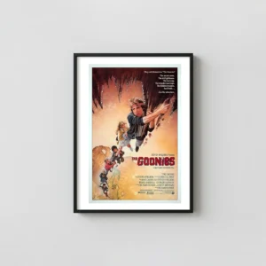 The Goonies | Classic Movie Poster | Original 80s Adventure Cult Classic Movies Posters xe2x80x93 Portrait Frame Wall Art Mockup | MerchFuse
