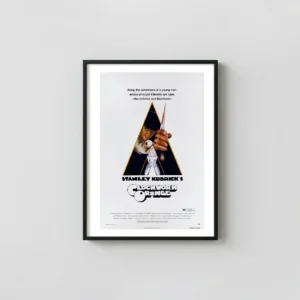 A Clockwork Orange | Movie Poster | Iconic Alex DeLarge Graphic A Clockwork Orange Movie Posters xe2x80x93 Portrait Frame Wall Art Mockup | MerchFuse