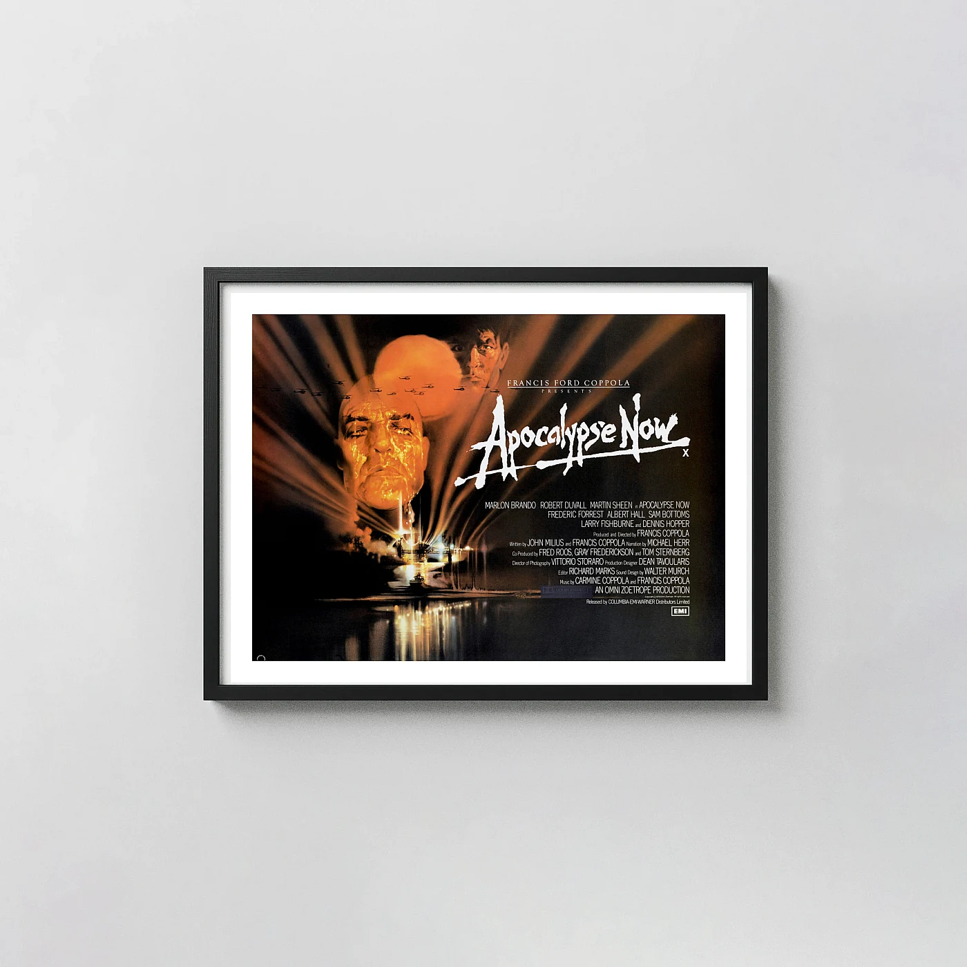 Apocalypse Now | Movie Poster | Original 1979 Theatrical Art Apocalypse Now | Movie Poster | Original 1979 Theatrical Art Apocalypse Now Movie Posters Xe2X80X93 Landscape Frame Wall Art Mockup | Merchfuse
