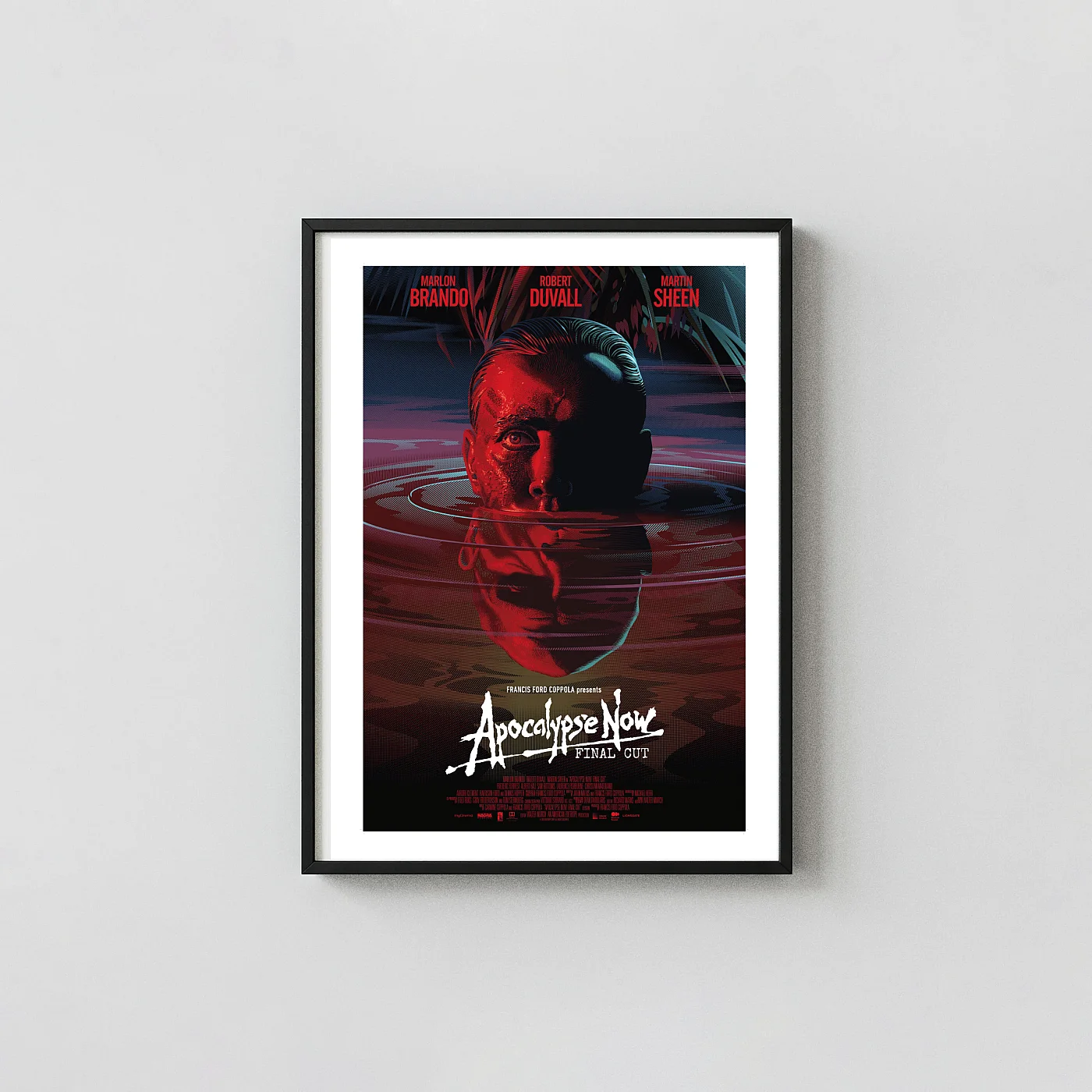 Apocalypse Now | Movie Poster | Intense Willard Submerged Red Apocalypse Now Movie Posters xe2x80x93 Portrait Frame Wall Art Mockup | MerchFuse