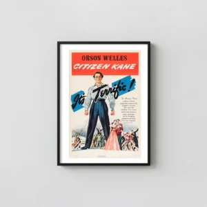 Citizen Kane | Classic Movie Poster | Orson Welles Original Release Art Citizen Kane Movie Posters xe2x80x93 Portrait Frame Wall Art Mockup | MerchFuse