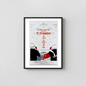 Dr. Strangelove | Movie Poster | Iconic Vintage Hotline Movie Posters xe2x80x93 Portrait Frame Wall Art Mockup | MerchFuse