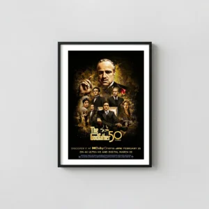 The Godfather | Movie Poster | Iconic Corleone Family Movie Posters xe2x80x93 Portrait Frame Wall Art Mockup | MerchFuse
