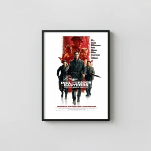 Inglourious Basterds | Movie Poster | Tarantino Iconic Cast Action & Adventure Movie Posters xe2x80x93 Portrait Frame Wall Art Mockup | MerchFuse