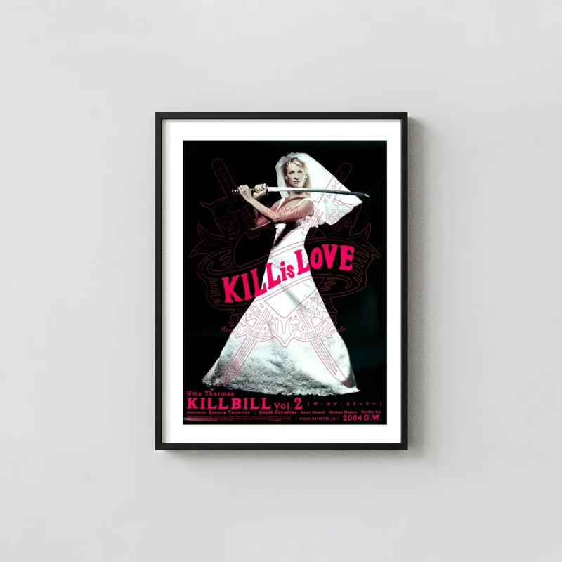 Kill Bill Vol. 2 | Movie Poster | The Bride Wedding Dress Katana Print