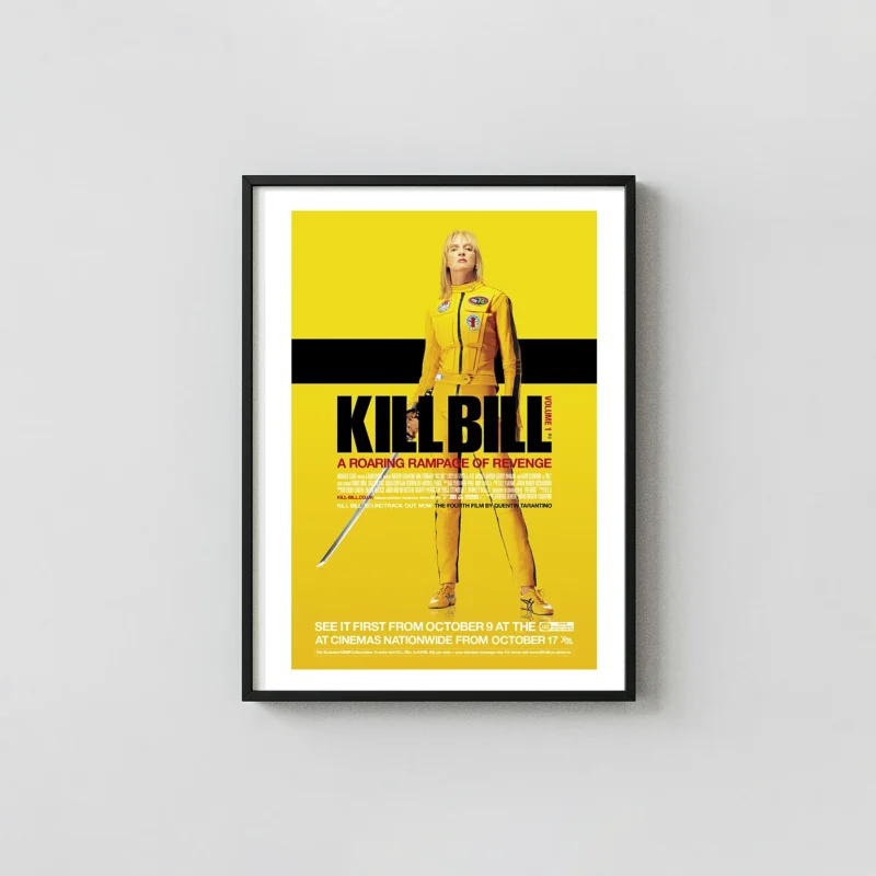 Kill Bill | Movie Poster | Uma Thurman Yellow Tracksuit Wall Art