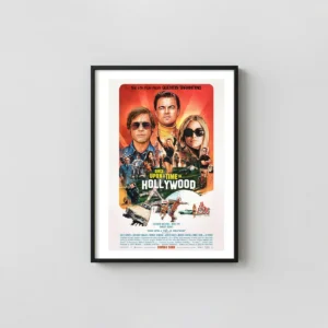 Once Upon a Time in Hollywood | Movie Poster | Retro Cast Collage Movie Posters xe2x80x93 Portrait Frame Wall Art Mockup | MerchFuse