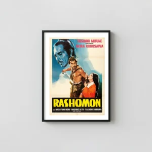 Rashomon | Movie Poster | Vintage Italian Style Wall Movie Posters xe2x80x93 Portrait Frame Wall Art Mockup | MerchFuse