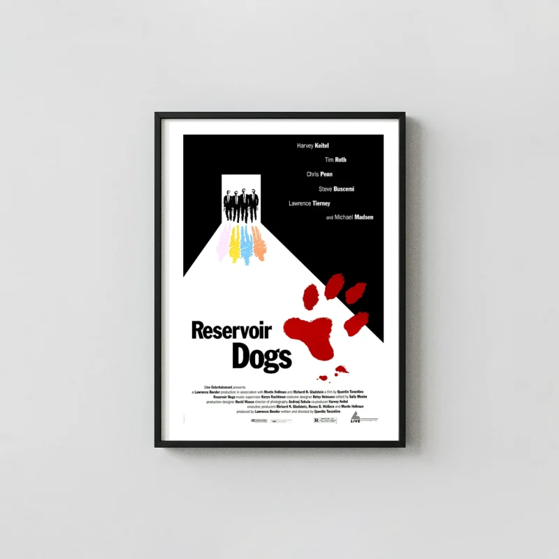 Reservoir Dogs | Movie Poster | Iconic Suits & Bloody Paw Print Art