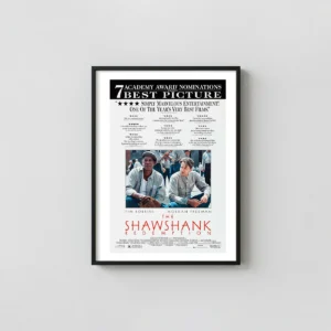 The Shawshank Redemption | Classic Movie Poster | Original Theatrical Movie Posters xe2x80x93 Portrait Frame Wall Art Mockup | MerchFuse