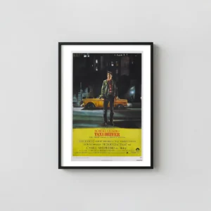 Taxi Driver | Classic Movie Poster | Travis Bickle Wall Movie Posters xe2x80x93 Portrait Frame Wall Art Mockup | MerchFuse