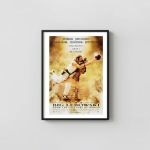 The Big Lebowski | Movie Poster | Iconic Dream Scene Wall Cult Classic Movies Posters xe2x80x93 Portrait Frame Wall Art Mockup | MerchFuse