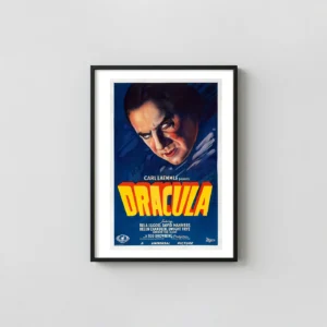 Dracula (1931) | Classic Movie Poster | Vintage Bela Lugosi Wall Horror Movies Posters xe2x80x93 Portrait Frame Wall Art Mockup | MerchFuse