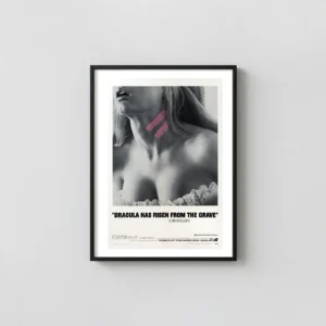 Dracula Has Risen From the Grave (1968) | Movie Poster | Iconic Band-Aid Horror Movies Posters xe2x80x93 Portrait Frame Wall Art Mockup | MerchFuse