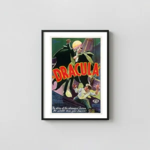 Dracula (1931) Classic Movie Poster | Bela Lugosi Vintage Horror Movies Posters xe2x80x93 Portrait Frame Wall Art Mockup | MerchFuse
